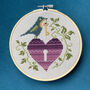 Key To My Heart Cross Stitch Embroidery Kit, thumbnail 2 of 4