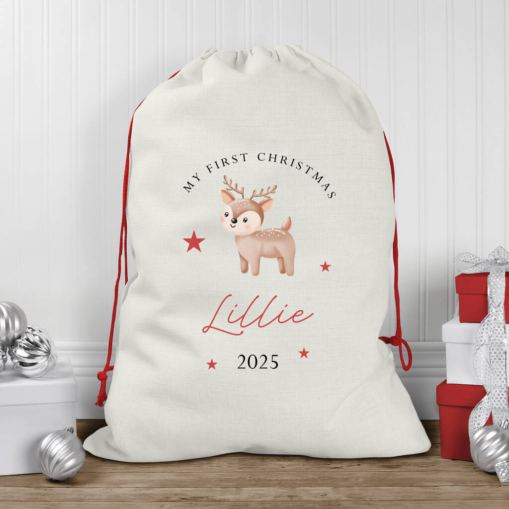 Personalised Baby's First Christmas Sack