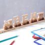 Personalised Wooden Name Train And Display Track, thumbnail 2 of 7