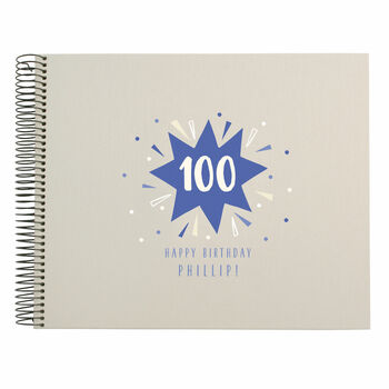 Personalised 100th Birthday Spiral Bound Book, 5 of 10