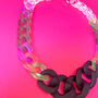 Chunky Multi Coloured Acrylic Link Necklace, thumbnail 4 of 5