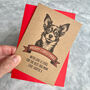 Personalised Chihuahua Dog Portrait Christmas Card, thumbnail 1 of 2