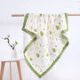 Avocado Six Layer Cotton Muslin Baby Childrens Blanket, thumbnail 2 of 4