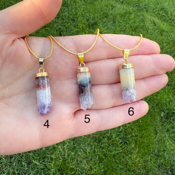 Amethyst Geode Point Necklace / 18' Gold Plated Chain, 2 of 5