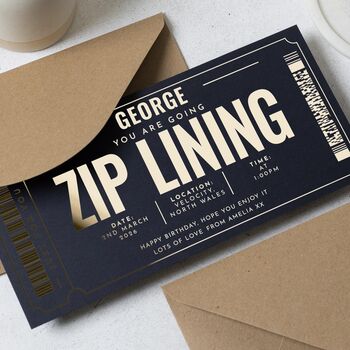 Personalised Zip Lining Birthday Gift Voucher, 3 of 9