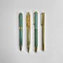 Green And Gold Metal Four Piece Pen Gift Set, thumbnail 8 of 8
