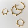 Large Crumpled Dot Hoop Earrings, thumbnail 3 of 4