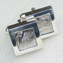 Meteorite Cufflinks, Square In Sterling Silver, thumbnail 6 of 6