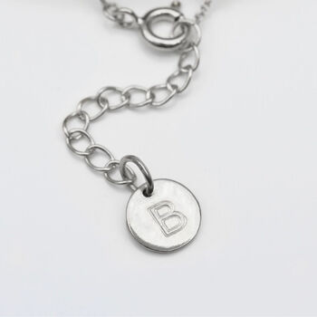 Personalised Silver Rainbow Bead Anklet, 3 of 5