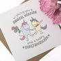 Unicorn Wedding Card, thumbnail 1 of 4