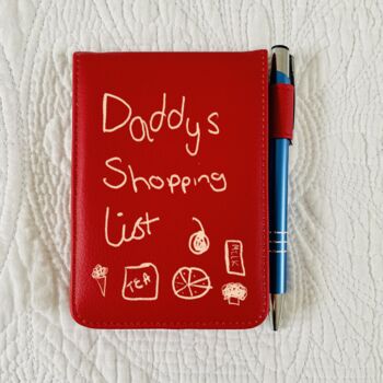 Leather Notebook Engraved With Child's Drawing, 6 of 6