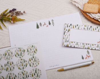 A4 Origami Writing Paper That Folds Into An Envelope With Christmas Reindeer Design, 4 of 5