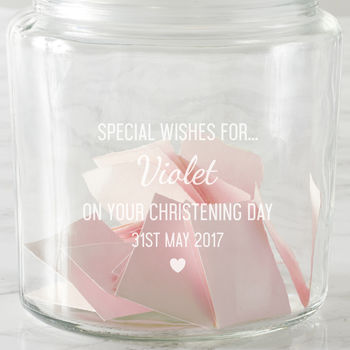 Personalised Christening Wishes Jar, 2 of 2