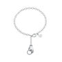 Sterling Silver In Safe Hands Charm Collector Bracelet, thumbnail 2 of 3