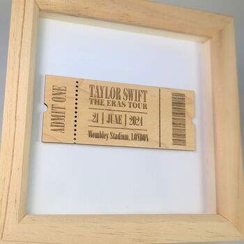 Taylor Swift Eras Tour Personalised Concert Ticket Box Frame Swifties, 7 of 12