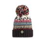 Kids Jet Black Nordic Knit Reflective Super Bobble Hat, thumbnail 2 of 4