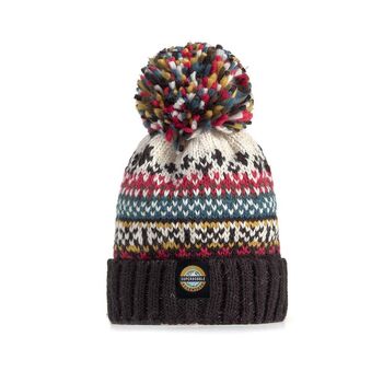 Kids Jet Black Nordic Knit Reflective Super Bobble Hat, 2 of 4