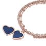 18 K Rose Gold Plated Rope Chain Heart Locket Bracelet, thumbnail 4 of 5
