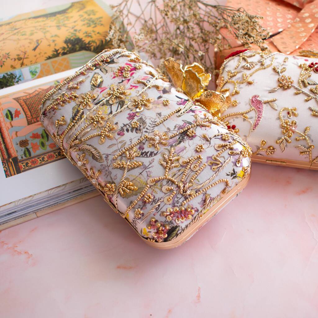 Wild Summer Floral Printed Clutch By Atiya Choudhury