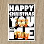 Personalised Names Christmas Card With Message Inside, thumbnail 1 of 8