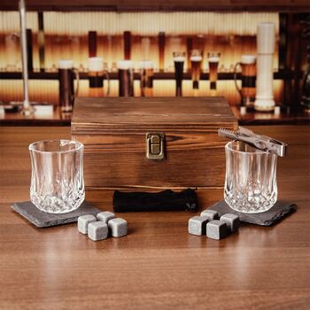 Personalised Whisky Glasses And Stones Set, 2 of 10