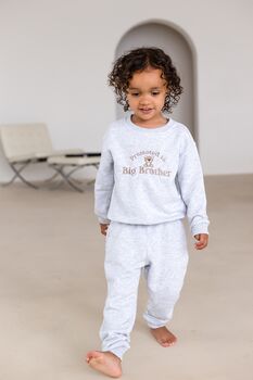 Promoted To Big Brother Or Big Sister Embroidered Bear Sweatshirt Jumper, 2 of 6