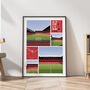 Manchester United Views Of Old Trafford Poster, thumbnail 3 of 7
