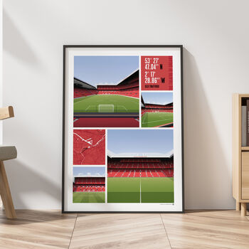 Manchester United Views Of Old Trafford Poster, 3 of 7