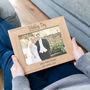 Wedding Day Gift Oak Personalised Picture Frame, thumbnail 1 of 4