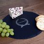 Personalised Wreath Round Slate Cheese Board, thumbnail 4 of 5