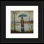 Framed 'Umbrella In The Rain' Print. Lowry Style, thumbnail 1 of 4