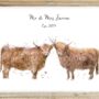 Personalised Highland Cow Print, thumbnail 2 of 4