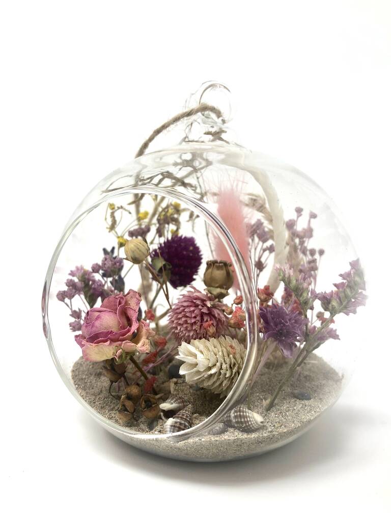 Dried Flower Terrarium, Natural By House Of Moss | notonthehighstreet.com