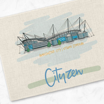 Personalised Manchester City Placemat, Football Gift, 5 of 5