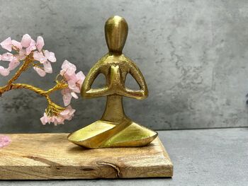 Yoga Figurine With Quartz Gem Tree Yoga Gift Ornament Gift Namaste, 7 of 8