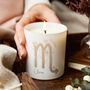 Scorpio Zodiac Birth Flower Personalised Candle Gift, thumbnail 1 of 12