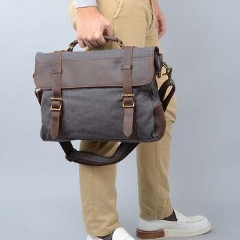 Personalised Canvas Messenger Bag By EAZO | notonthehighstreet.com