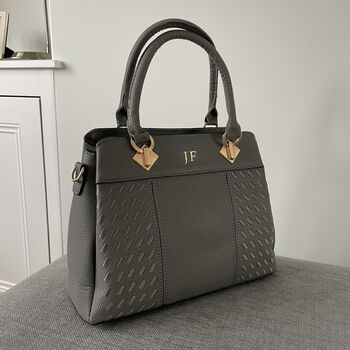 Personalised Grey Handbag Cross Body Bag, 2 of 5