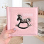 Personalised Pink Baby Photo Album Rocking Horse, thumbnail 1 of 11