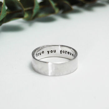 Men's Silver Personalised Eternity Ring, 6 of 12
