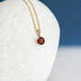 Genuine Garnet Necklace In 9ct Gold, thumbnail 1 of 12