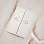 Black And White Calligraphy Gatefold Wedding Invitations, thumbnail 2 of 5