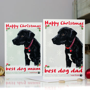 Personalised 'Rosie' Dog Christmas Card, 3 of 7