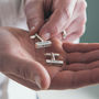Personalised Sterling Silver Bar Cufflinks, thumbnail 1 of 6