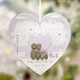 Personalised ‘Love At Christmas’ Christmas Family Pebble Heart Hanging Decoration, thumbnail 5 of 7