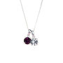 Couples Birthstone Sterling Silver Necklace Pendant, thumbnail 6 of 7