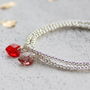 Swarovski Crystal Heart Stretch Charm Bracelet, thumbnail 5 of 7