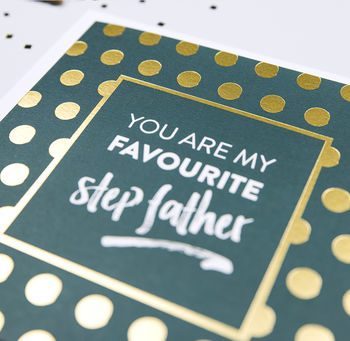 Funny Step Dad Card 'Favourite Step Father', 2 of 3