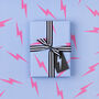 Pink Lightning Bolts | Wrapping Paper, thumbnail 2 of 4