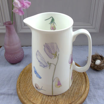 Summer Flowers And Butterflies Bone China Jug, 6 of 7